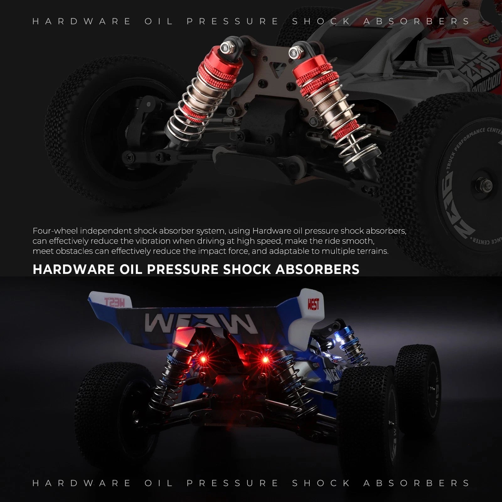 WLtoys 144011 1/14 4WD High-Speed RC Buggy - 65km/h Off-Road Racing Car