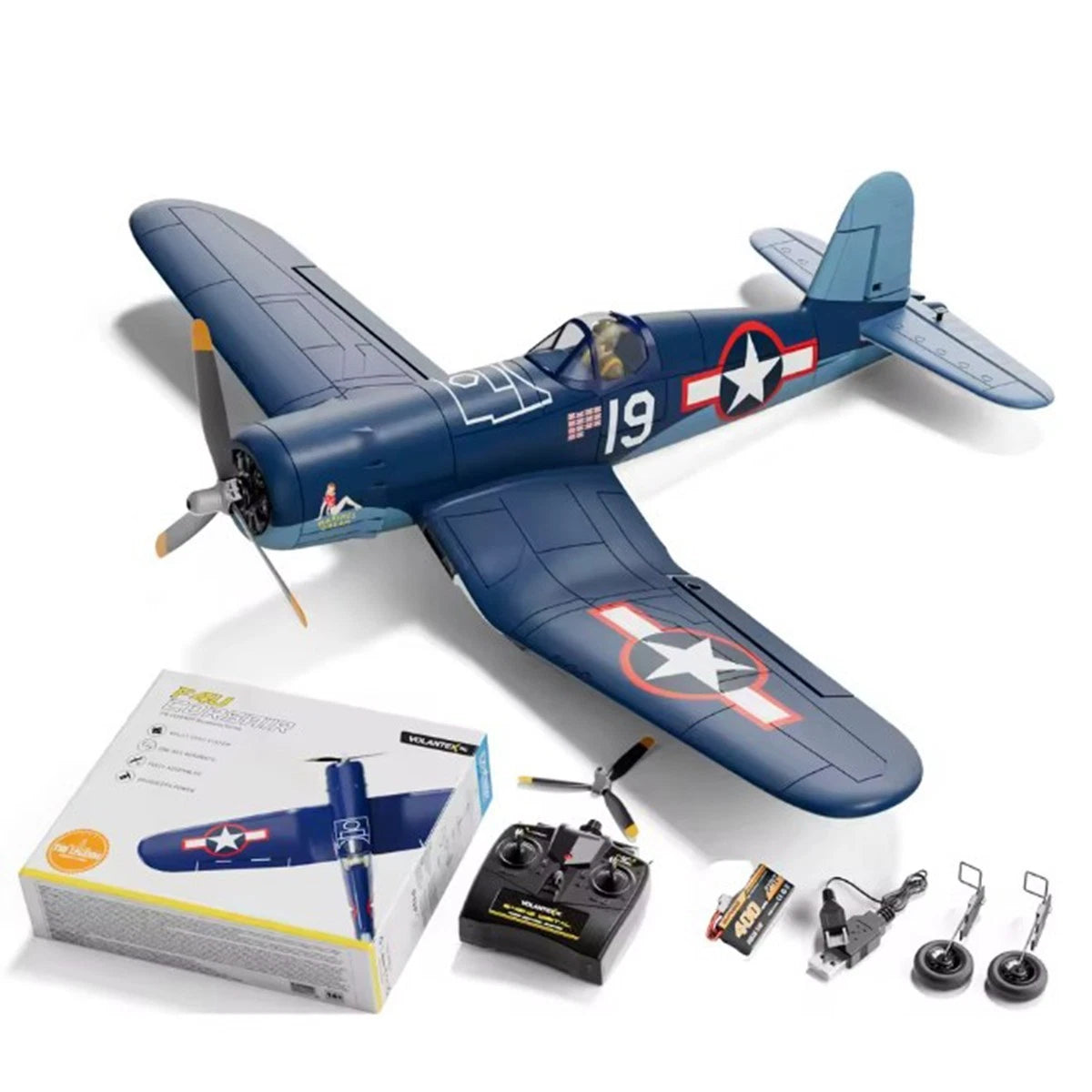 Volantex F4U Corsair 500mm RC Plane - 2.4GHz 4CH Brushless Warbird