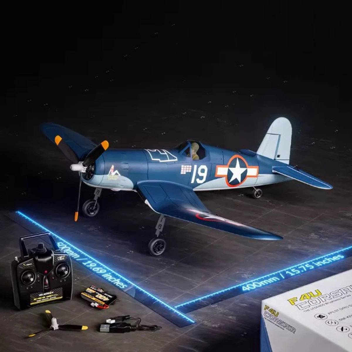 Volantex F4U Corsair 500mm RC Plane - 2.4GHz 4CH Brushless Warbird