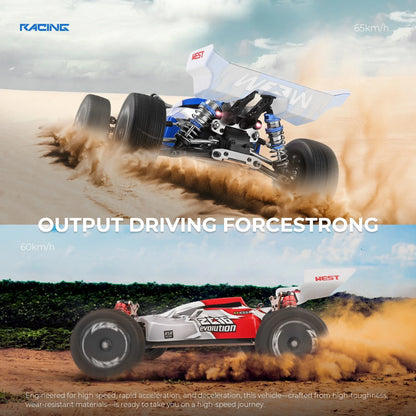 WLtoys 144011 1/14 4WD High-Speed RC Buggy - 65km/h Off-Road Racing Car