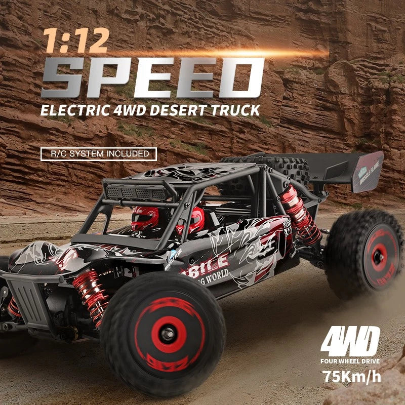 WLtoys 124016 1/12 Scale 4WD Brushless RC Off-Road Buggy - 75km/h RTR