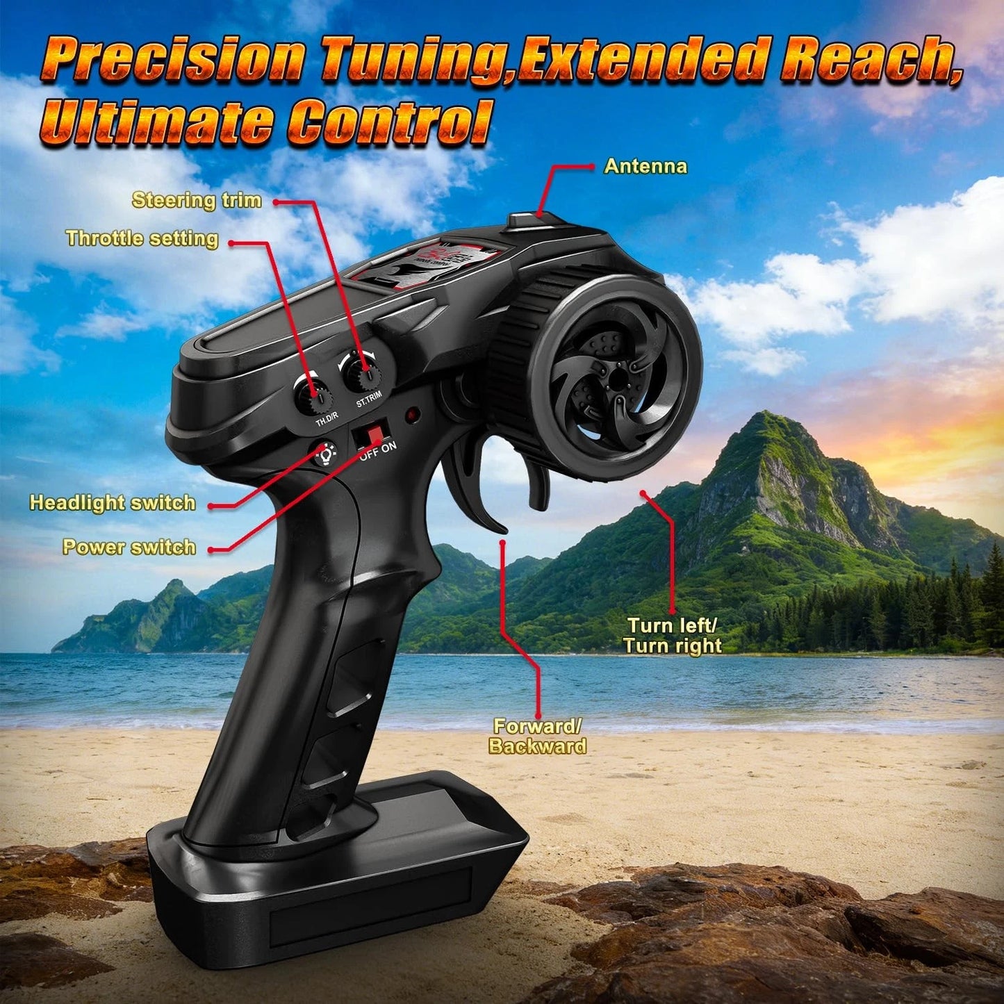 1/14 Scale 4WD Brushless RC Monster Truck - High-Speed Off-Road Hobby Grade RC Car