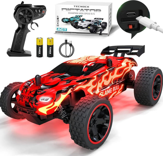 1/18 Scale 4x4 Off-Road RC Truck with LED Lights and USB-C Charging
