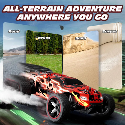 1/18 Scale 4x4 Off-Road RC Truck with LED Lights and USB-C Charging