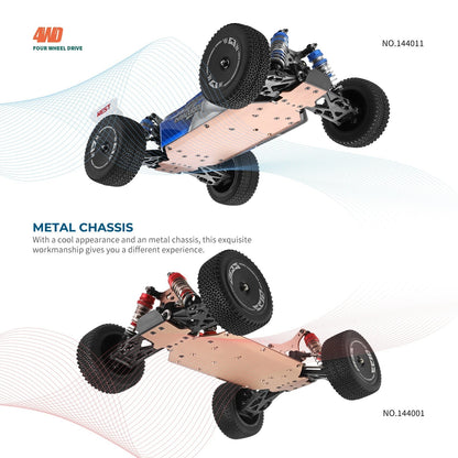 WLtoys 144011 1/14 4WD High-Speed RC Buggy - 65km/h Off-Road Racing Car