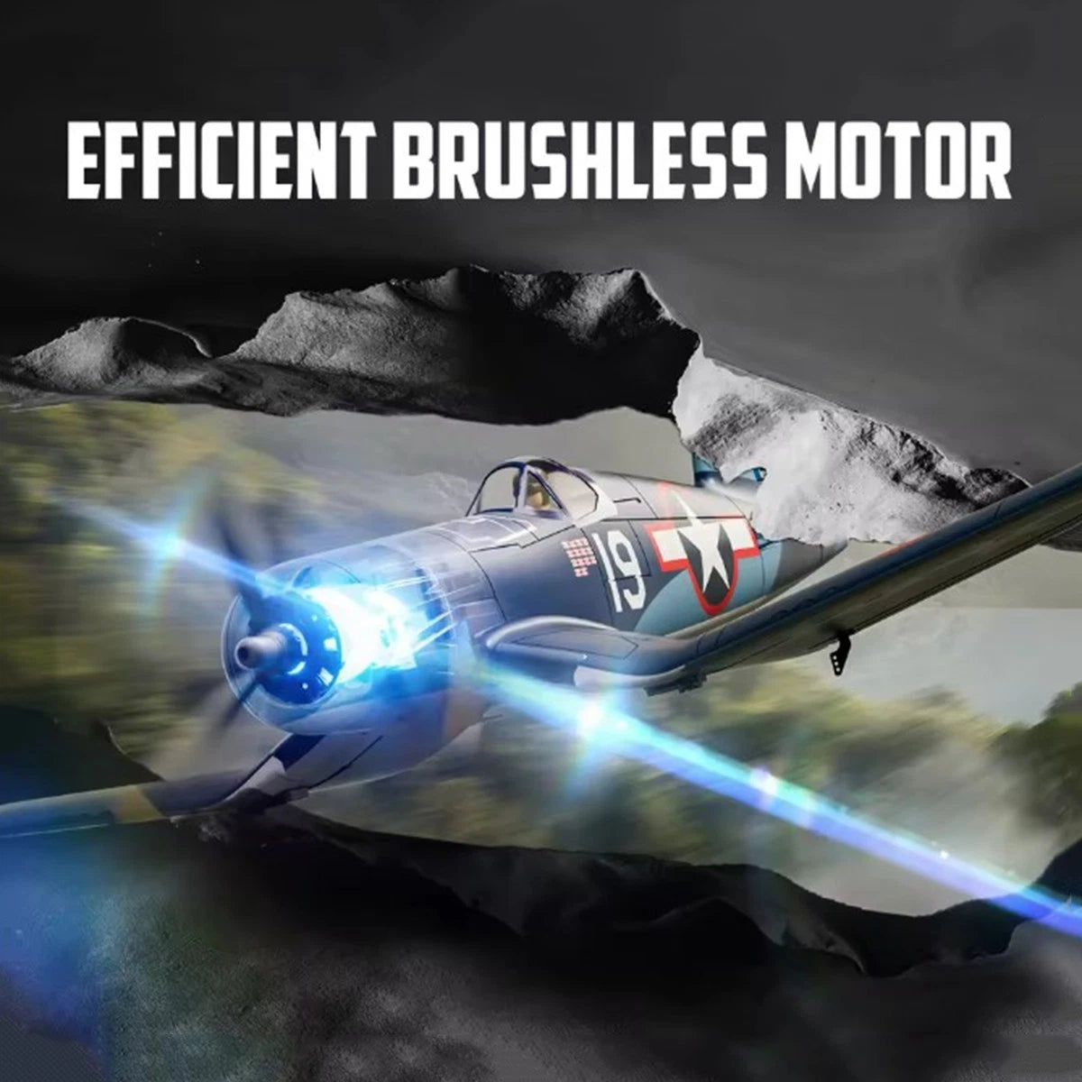 Volantex F4U Corsair 500mm RC Plane - 2.4GHz 4CH Brushless Warbird