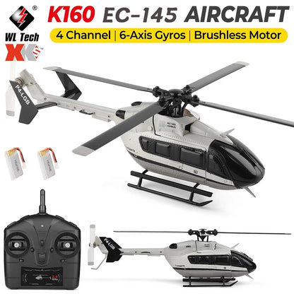 Wltoys K160 RC Helicopter 4CH Brushless 6-Axis Gyro RTF with 2 Batteries