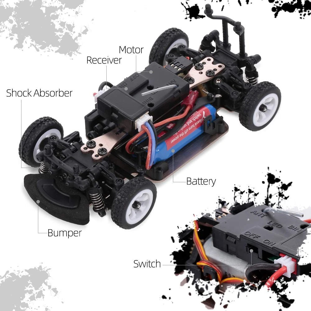 WLtoys K989 1:28 4WD RC Drift Car - 30km/h High-Speed Remote Control Vehicle