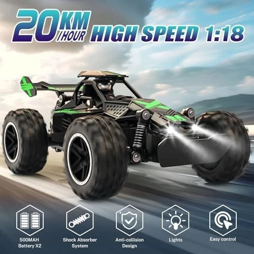 High-Speed 1:14 Brushless 4x4 RC Monster Truck - 60+ MPH Off-Road Performance